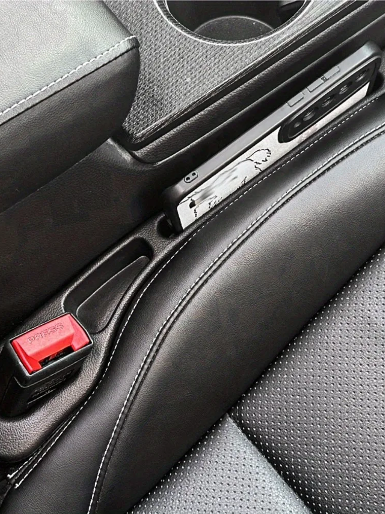 2Pcs Car Seat Gap Filler Seat Crevice Storage Box Bag Between Seats Console 3