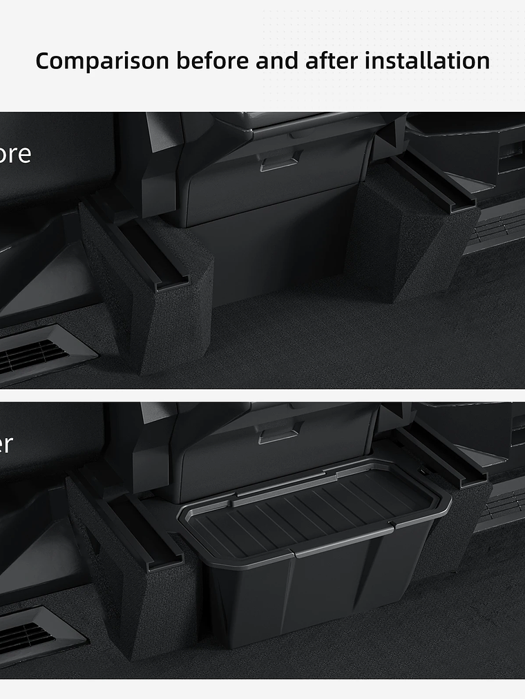 Tesla Cybertruck Rear Seat Storage Box Under Air Vent Storage Case 8