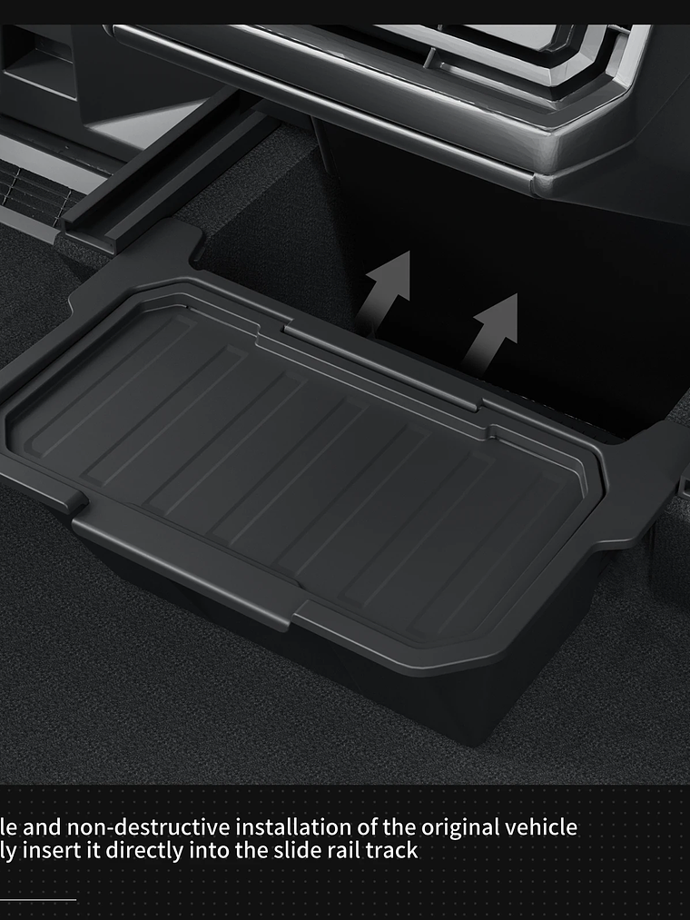 Tesla Cybertruck Rear Seat Storage Box Under Air Vent Storage Case 15