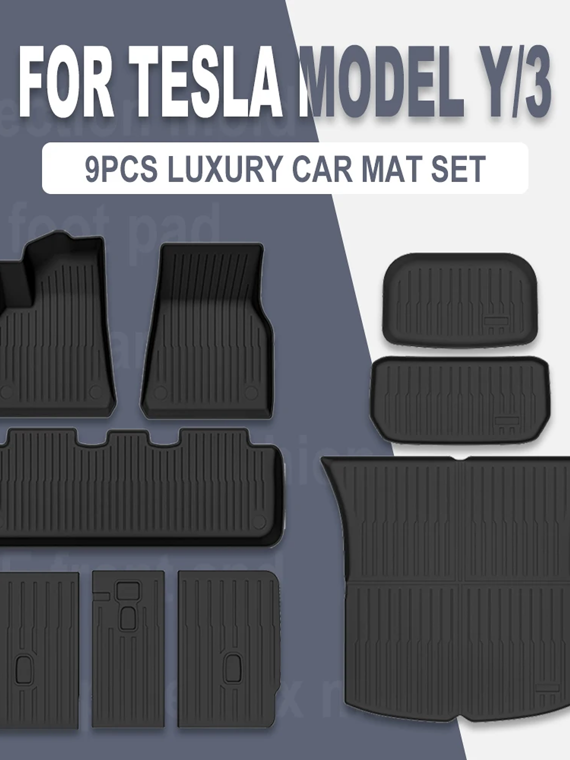 Tesla Floor Mats Model Y Model 3 2024 Left Rudder Luggage Mat 2