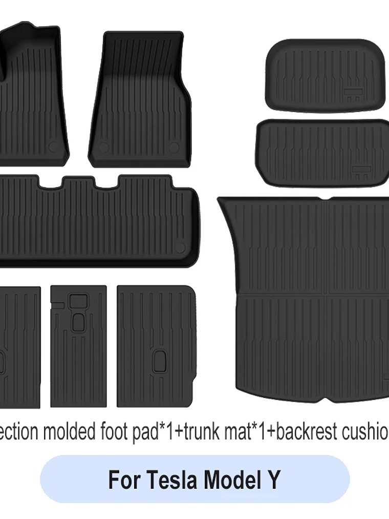 Tesla Floor Mats Model Y Model 3 2024 Left Rudder Luggage Mat 6