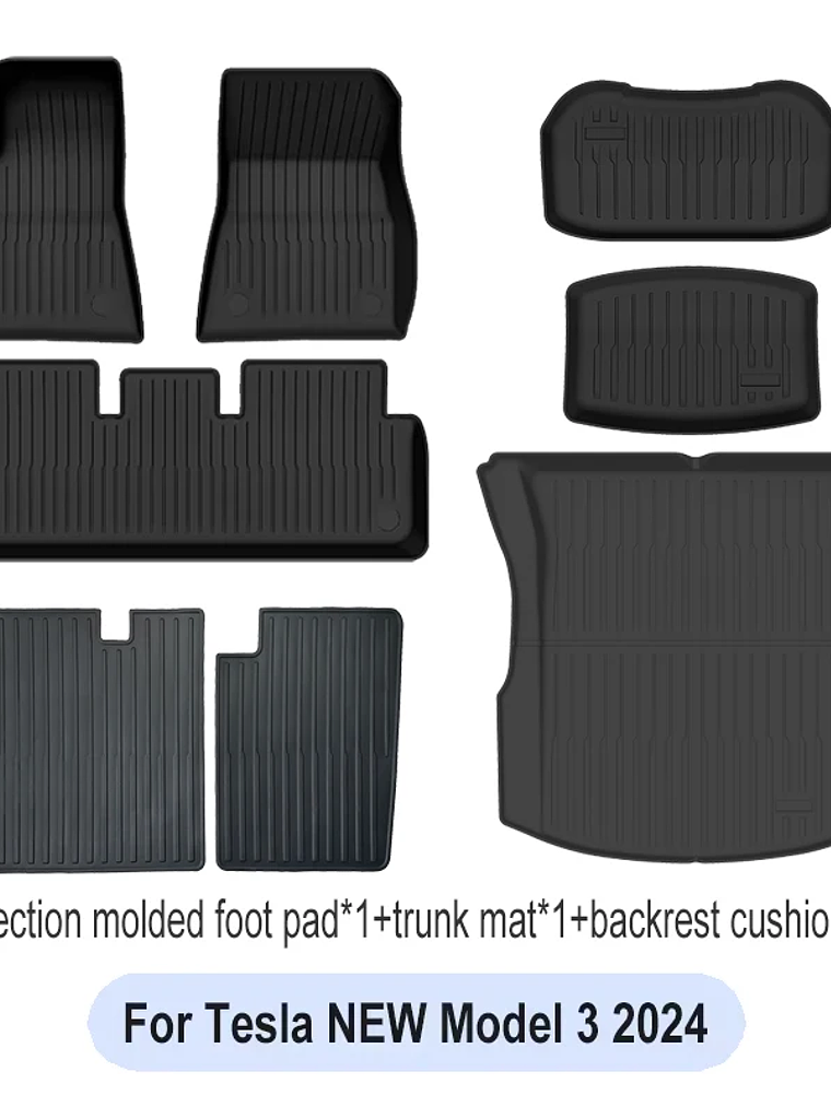 Tesla Floor Mats Model Y Model 3 2024 Left Rudder Luggage Mat 7