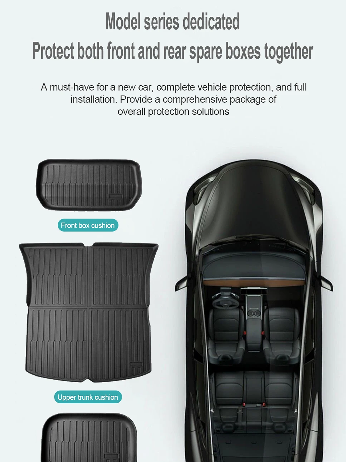 Tesla Floor Mats Model Y Model 3 2024 Left Rudder Luggage Mat 15