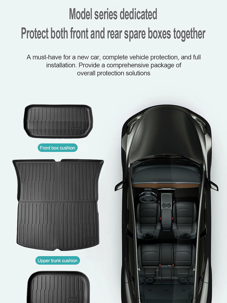 Tesla Floor Mats Model Y Model 3 2024 Left Rudder Luggage Mat 15