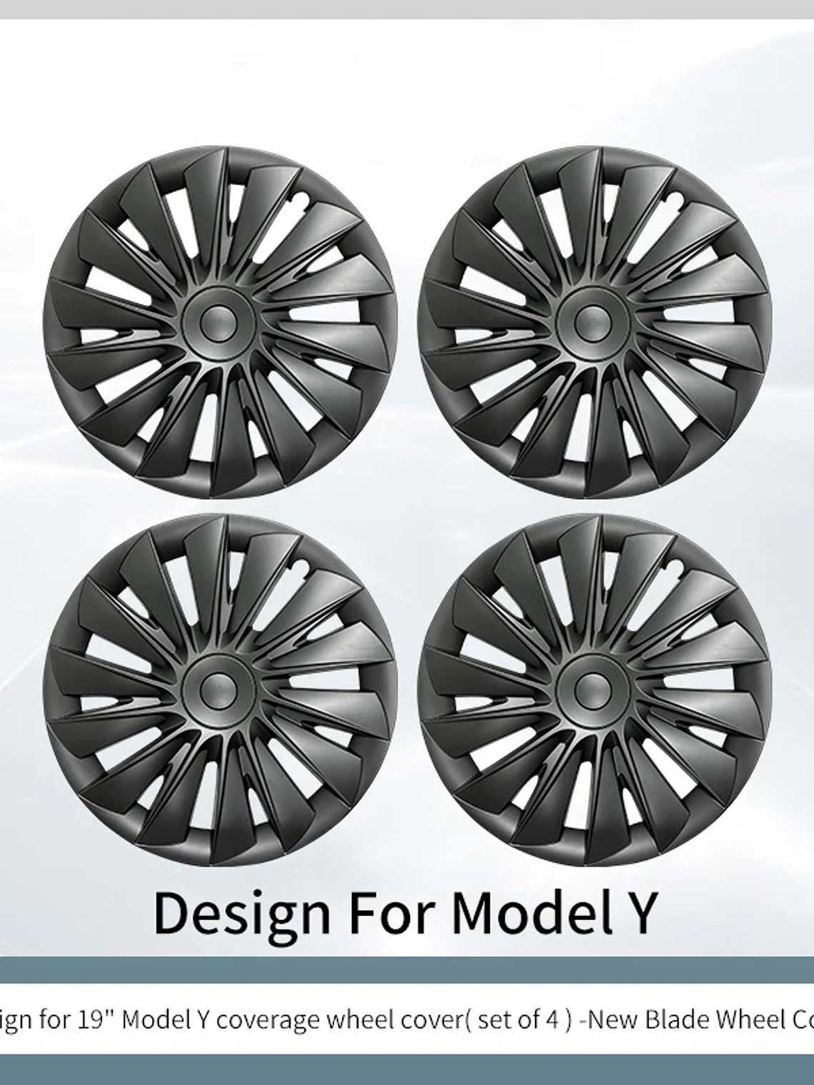 TESLA Model Y 2020-2024 Vehicle Full Coverage New Blade Wheel Covers 8