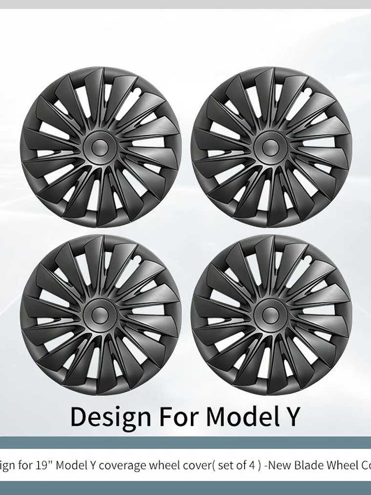 TESLA Model Y 2020-2024 Vehicle Full Coverage New Blade Wheel Covers 8