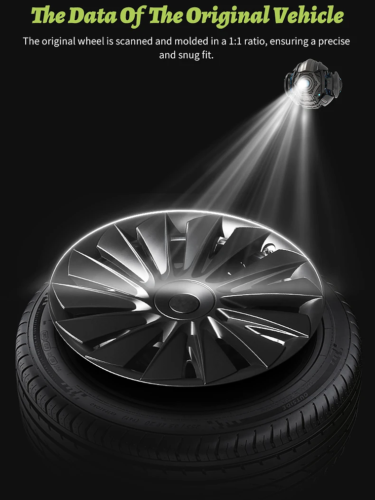 TESLA Model Y 2020-2024 Vehicle Full Coverage New Blade Wheel Covers 16