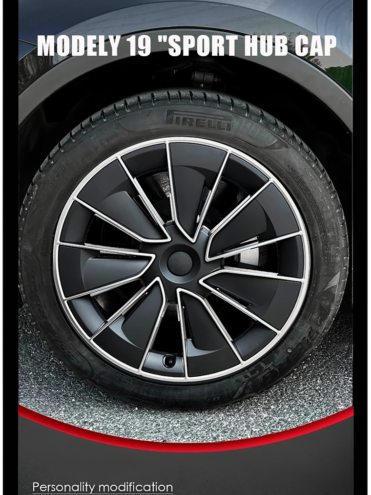 4PCS Hub Cap for Tesla Model Y 19 Inch Wheel Covers 10