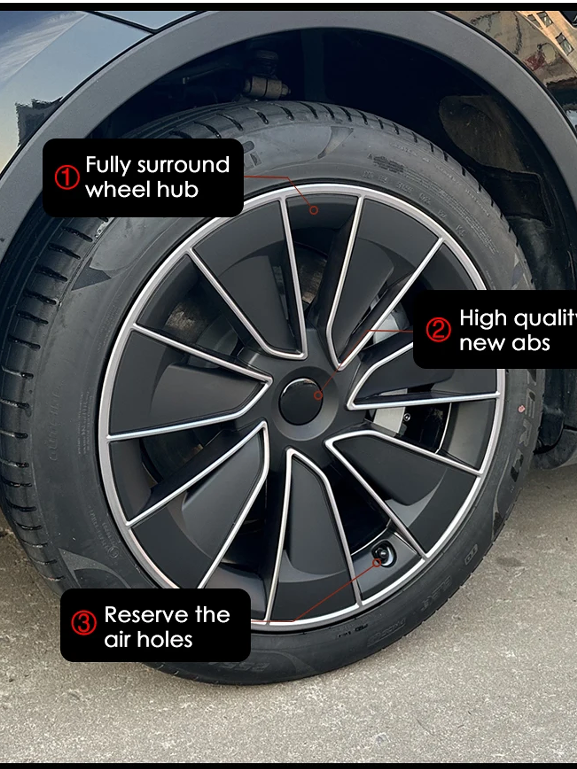 4PCS Hub Cap for Tesla Model Y 19 Inch Wheel Covers 14