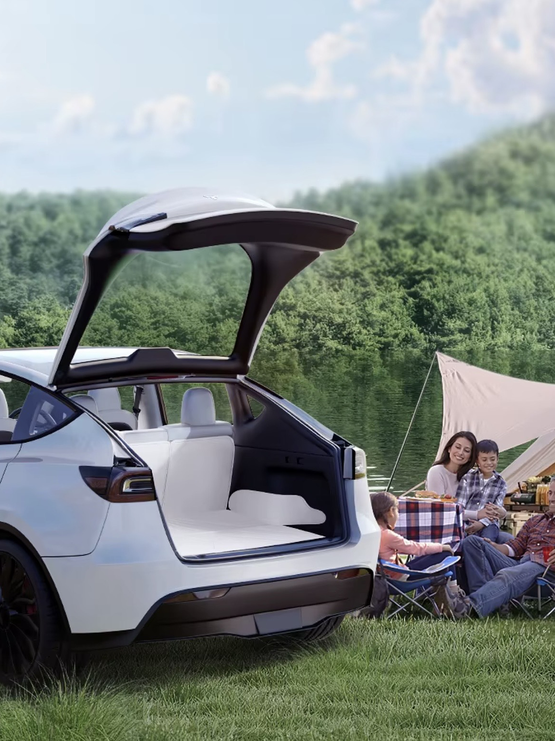 YZ High Quality Leather Trunk Mat For Tesla Model Y  Custom Full Cover Mats 1