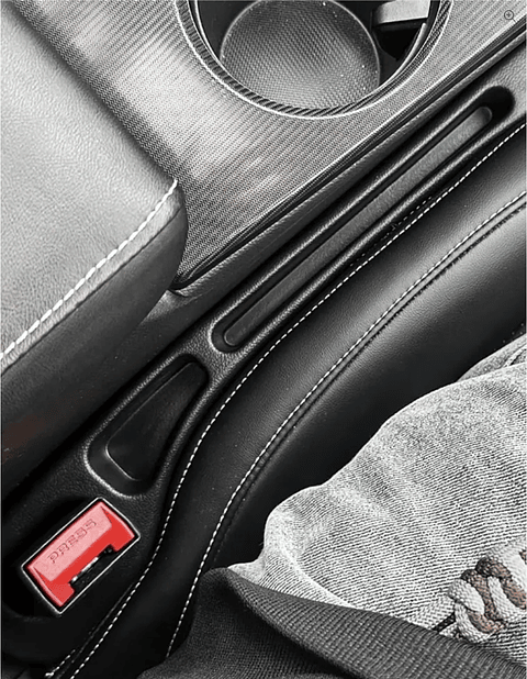 2Pcs Car Seat Gap Filler Seat Crevice Storage Box Bag Between Seats Console