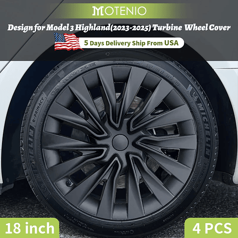 4PCS Wheel Cap 18 Inch Turbine Automobile Hubcap for Tesla Model 3