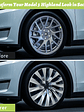 4PCS Wheel Cap 18 Inch Turbine Automobile Hubcap for Tesla Model 3 - thumbnail 5
