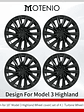 4PCS Wheel Cap 18 Inch Turbine Automobile Hubcap for Tesla Model 3 - thumbnail 8