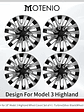 4PCS Wheel Cap 18 Inch Turbine Automobile Hubcap for Tesla Model 3 - thumbnail 9