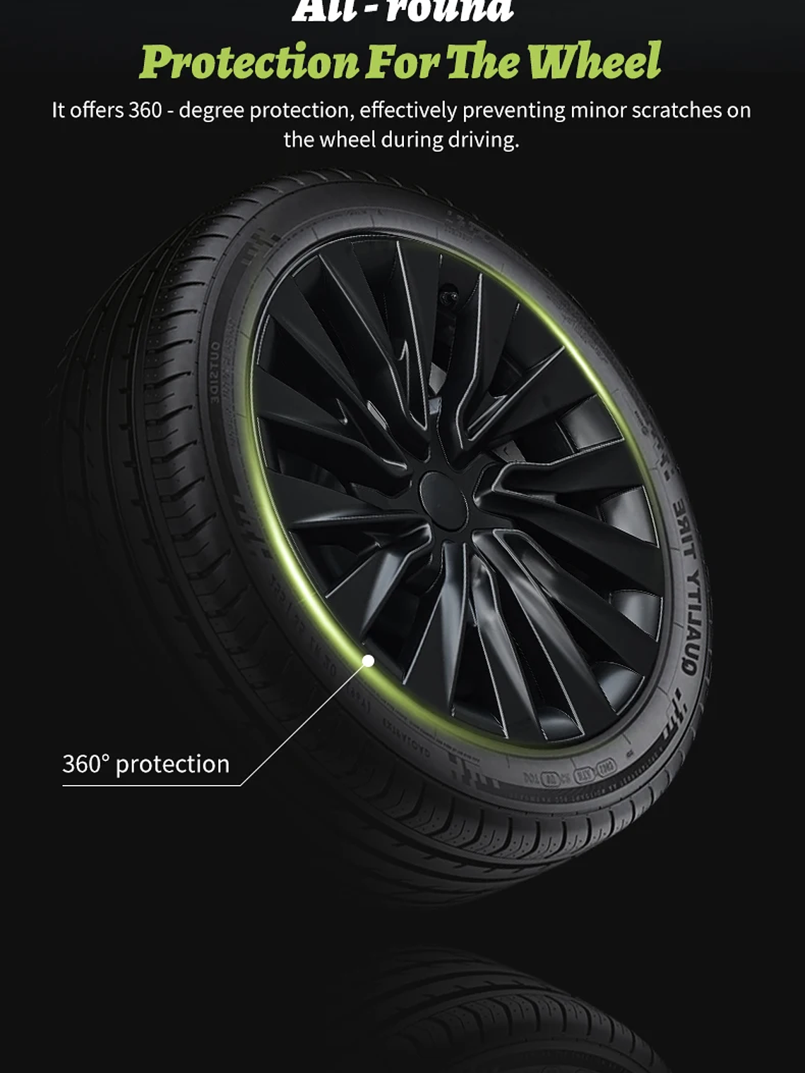 4PCS Wheel Cap 18 Inch Turbine Automobile Hubcap for Tesla Model 3 14