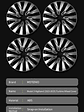 4PCS Wheel Cap 18 Inch Turbine Automobile Hubcap for Tesla Model 3 - thumbnail 22