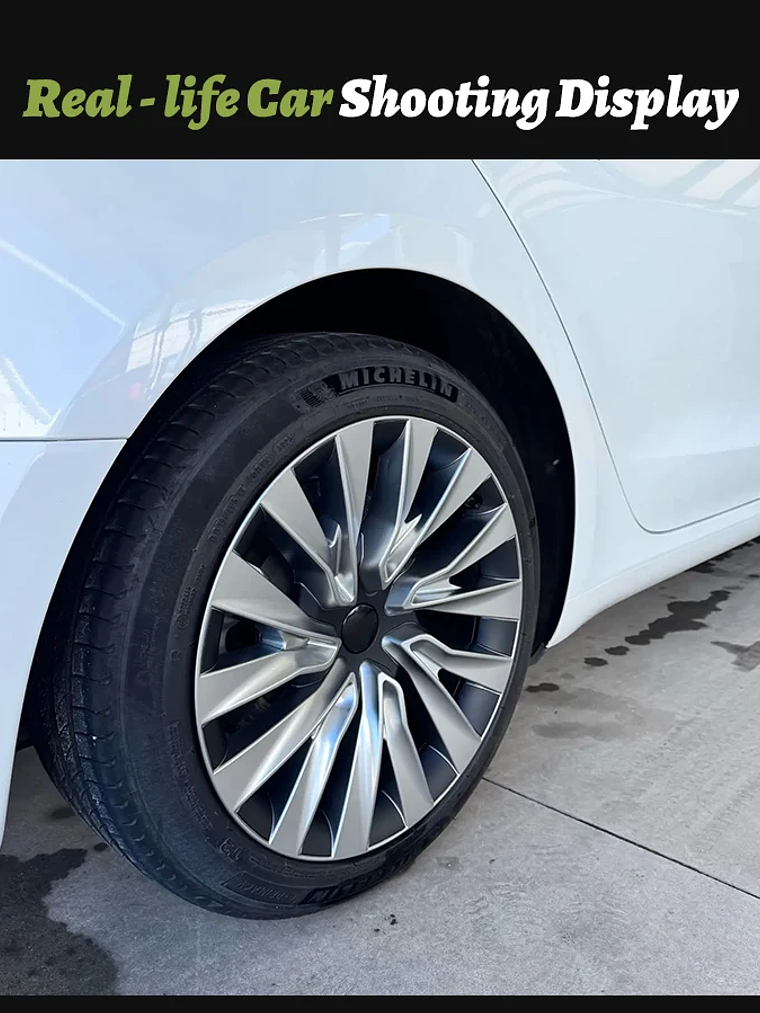 4PCS Wheel Cap 18 Inch Turbine Automobile Hubcap for Tesla Model 3 23