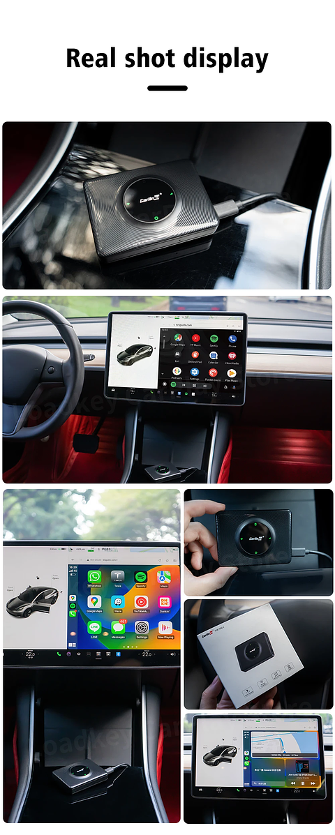 CarlinKit Wireless CarPlay Android Auto For Tesla Model 3 Model X Y Model S
