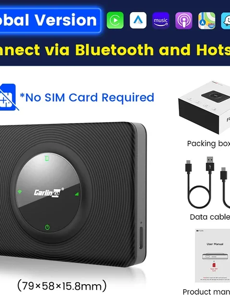 CarlinKit Wireless CarPlay Android Auto For Tesla Model 3 Model X Y Model S 9