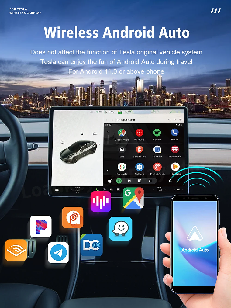 CarlinKit Wireless CarPlay Android Auto For Tesla Model 3 Model X Y Model S 13
