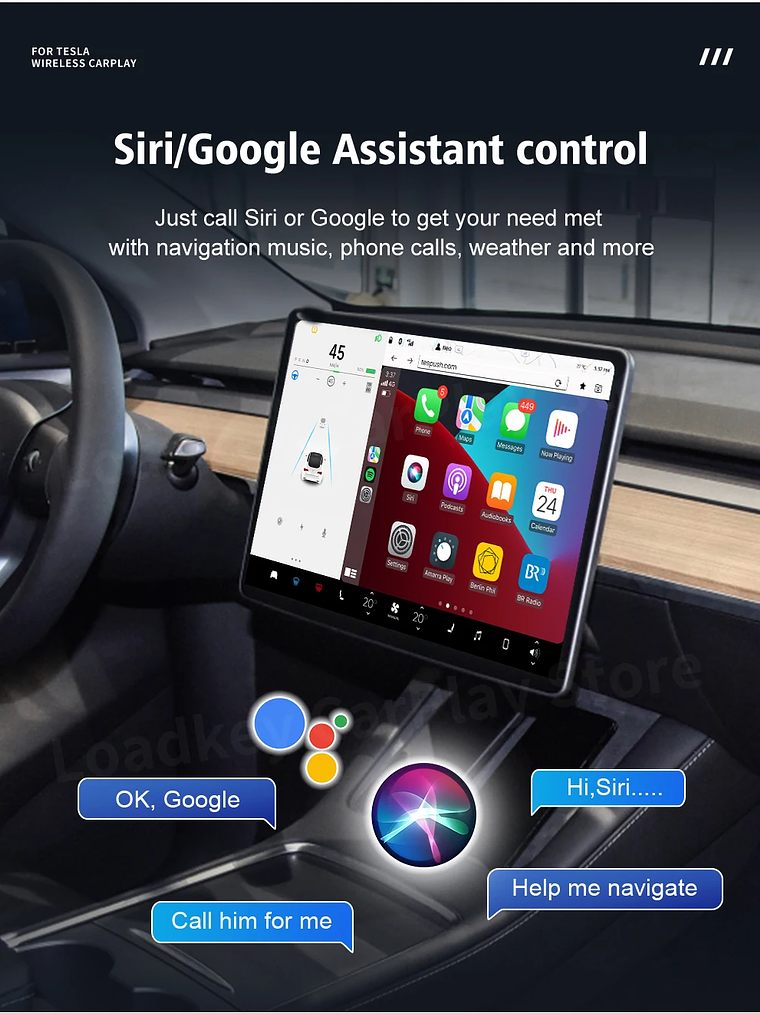 CarlinKit Wireless CarPlay Android Auto For Tesla Model 3 Model X Y Model S 20