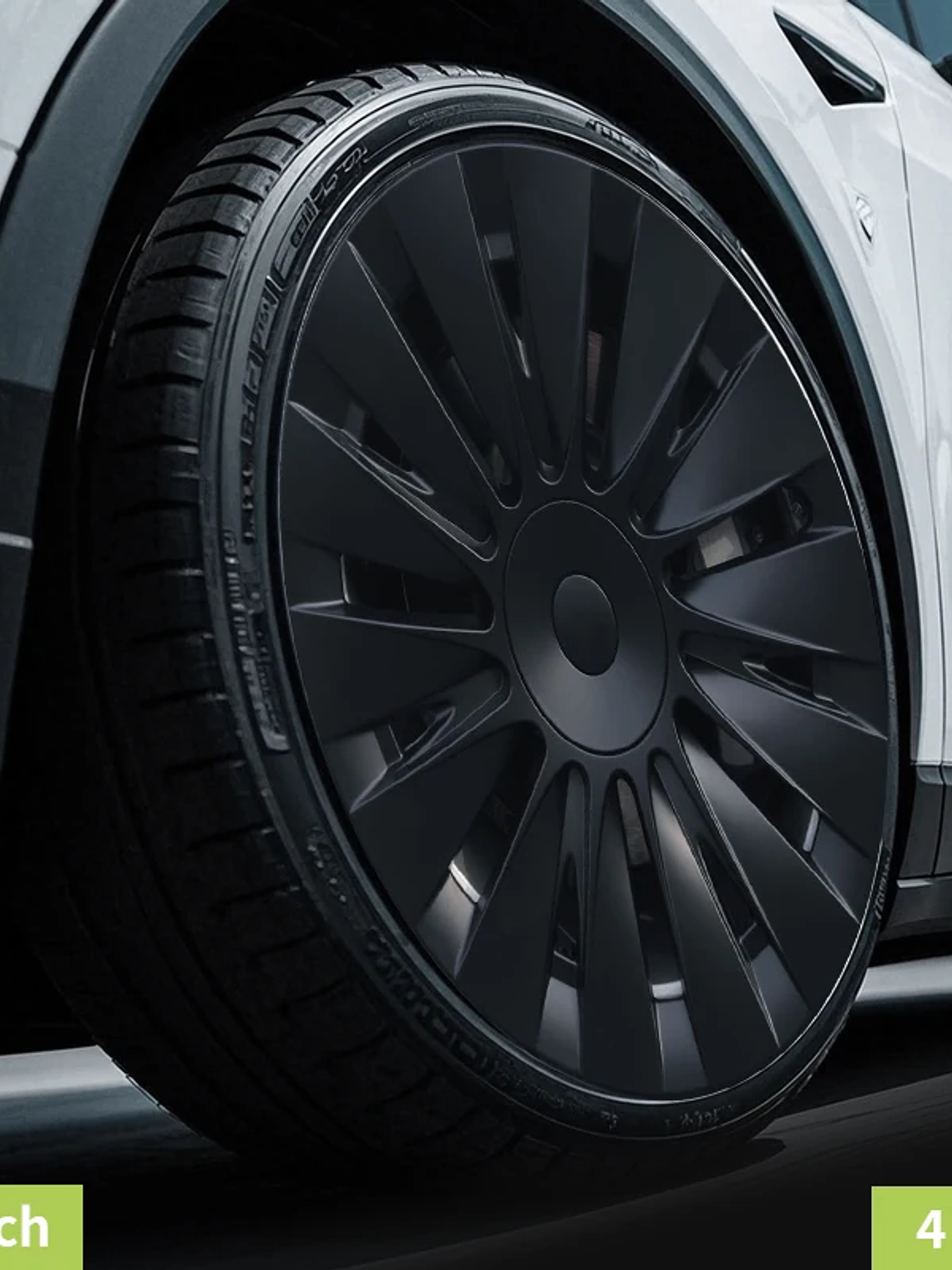 4PCS Design for TESLA Model Y 2020-2024 Vehicle Storm Wheel Cover Caps 2