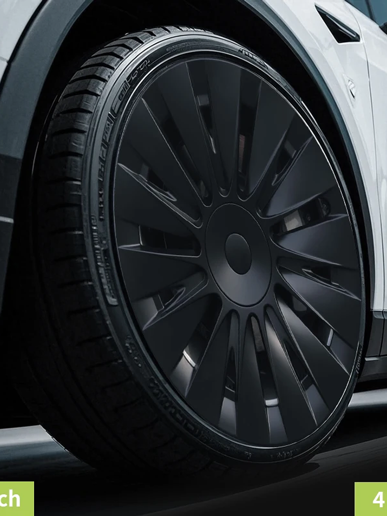 4PCS Design for TESLA Model Y 2020-2024 Vehicle Storm Wheel Cover Caps 2