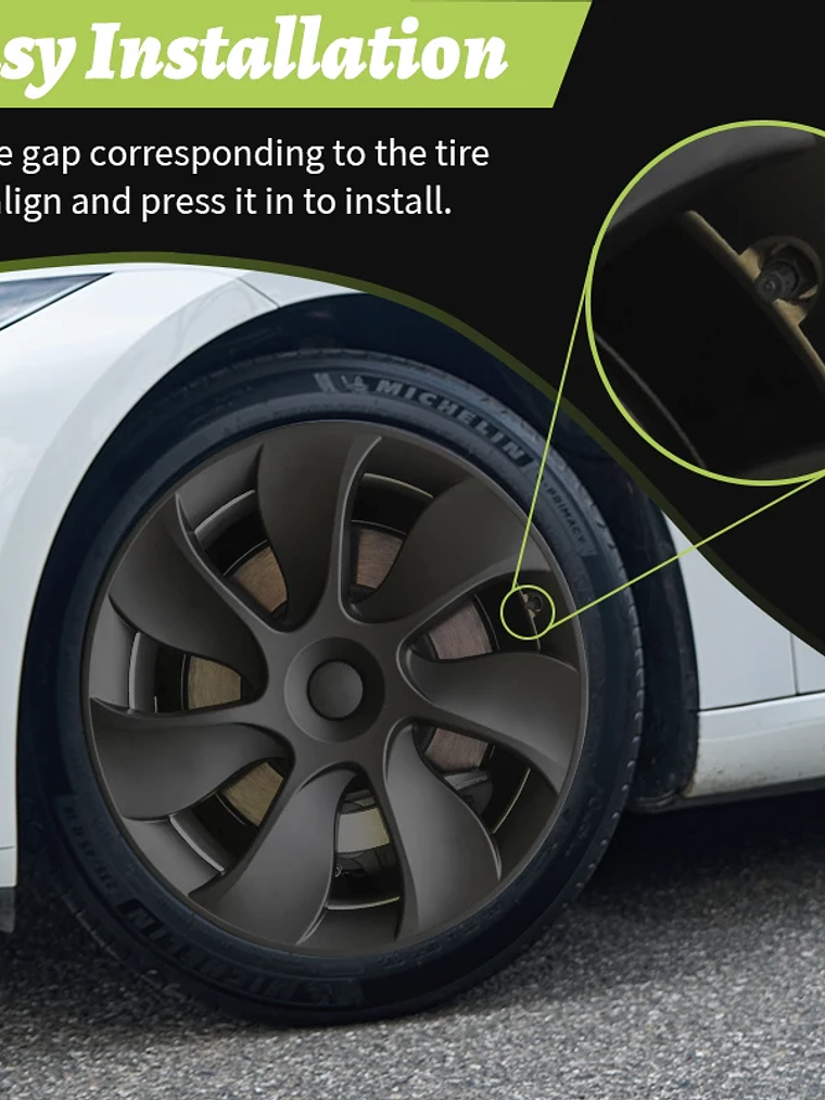 4PCS Design for TESLA Model Y 2020-2024 Vehicle Storm Wheel Cover Caps 7