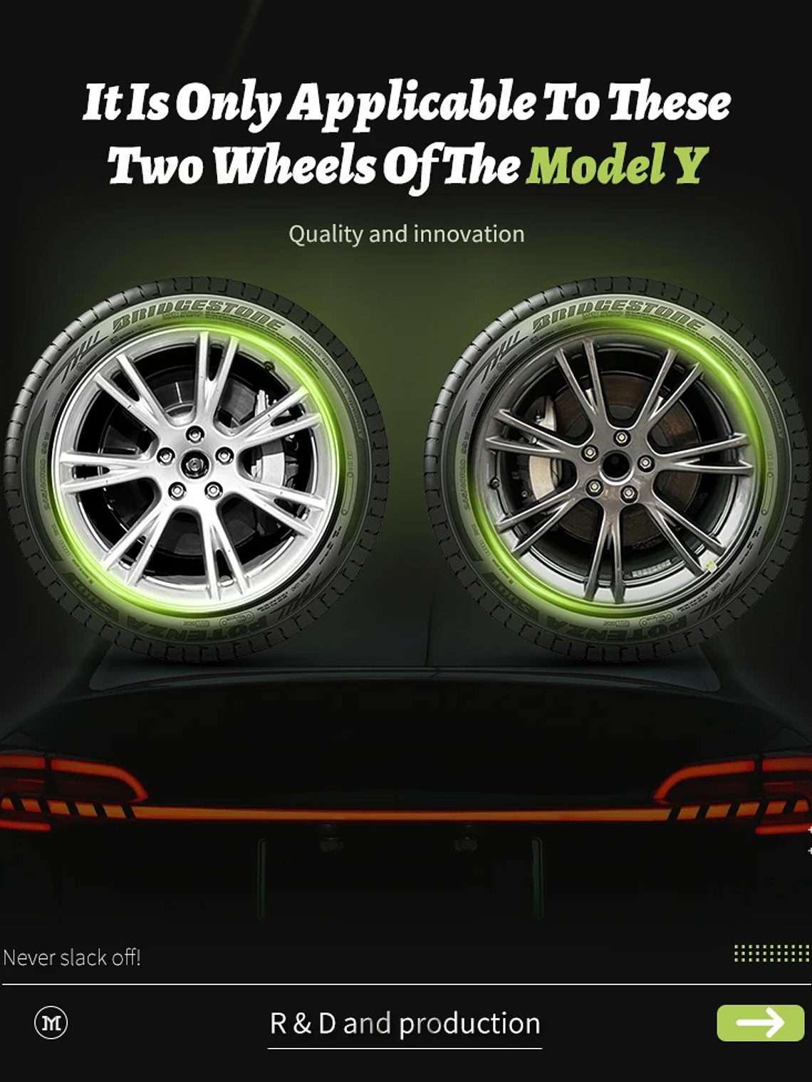 4PCS Design for TESLA Model Y 2020-2024 Vehicle Storm Wheel Cover Caps 15