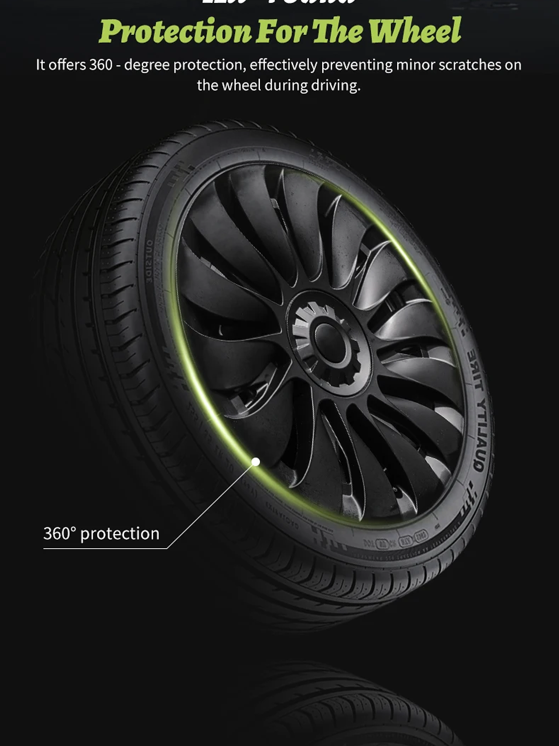 4PCS Design for TESLA Model Y 2020-2024 Vehicle Storm Wheel Cover Caps 17