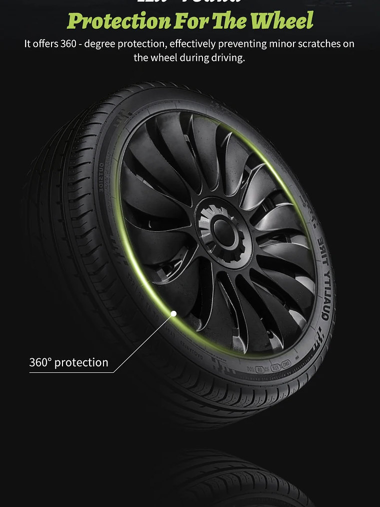 4PCS Design for TESLA Model Y 2020-2024 Vehicle Storm Wheel Cover Caps 17