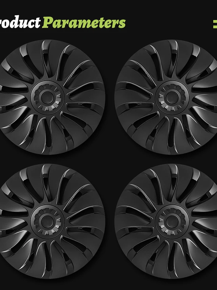 4PCS Design for TESLA Model Y 2020-2024 Vehicle Storm Wheel Cover Caps 25