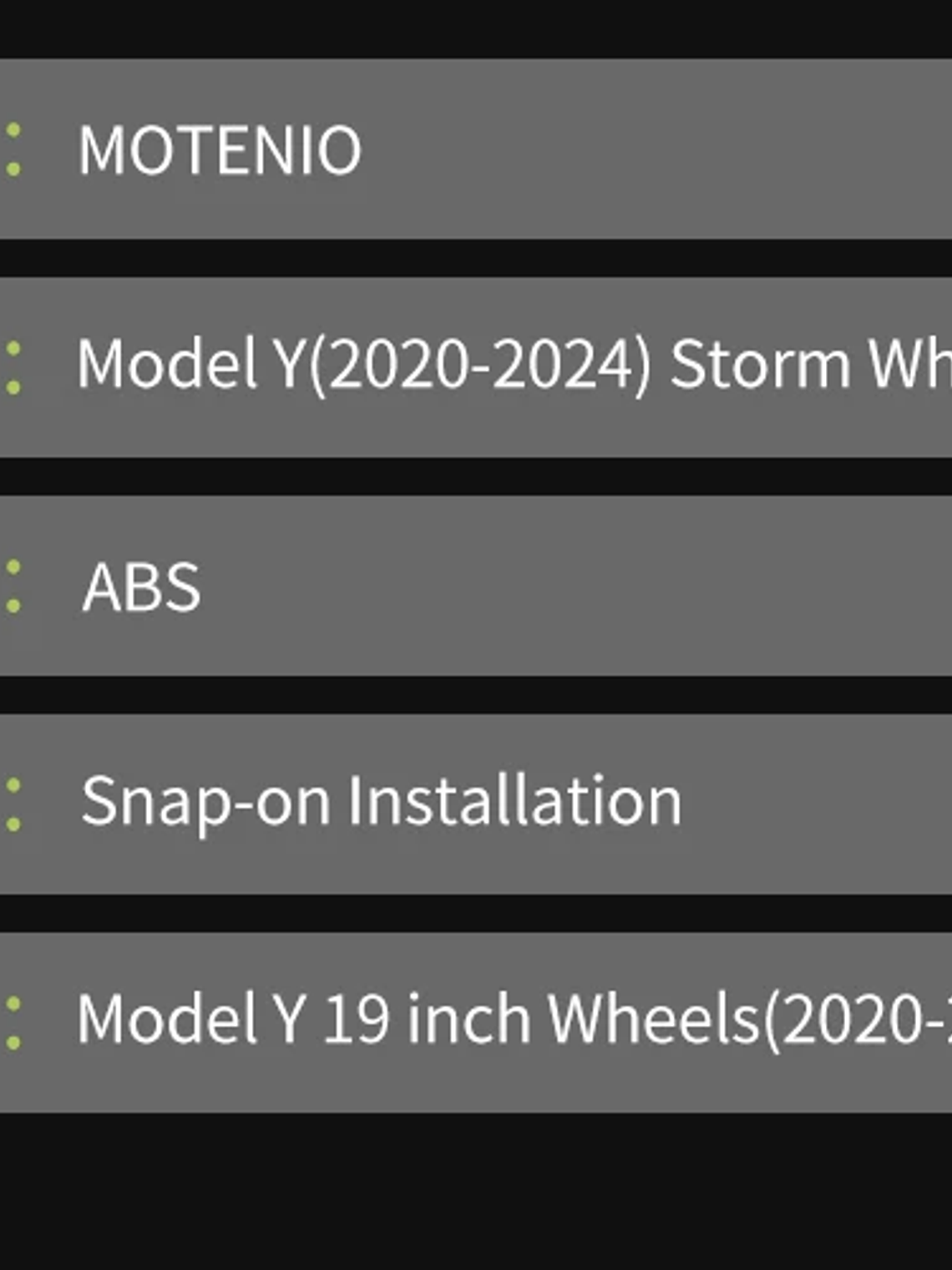 4PCS Design for TESLA Model Y 2020-2024 Vehicle Storm Wheel Cover Caps 26