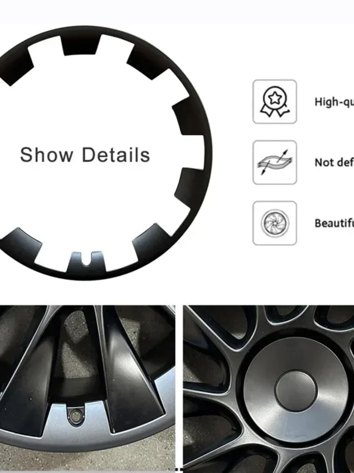 Tesla Model Y 20 Inch Rim Wheel Hub Protection Patch Protectors 3