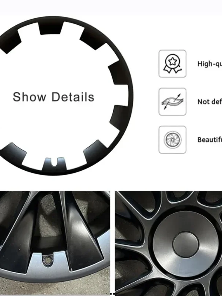 Tesla Model Y 20 Inch Rim Wheel Hub Protection Patch Protectors 3