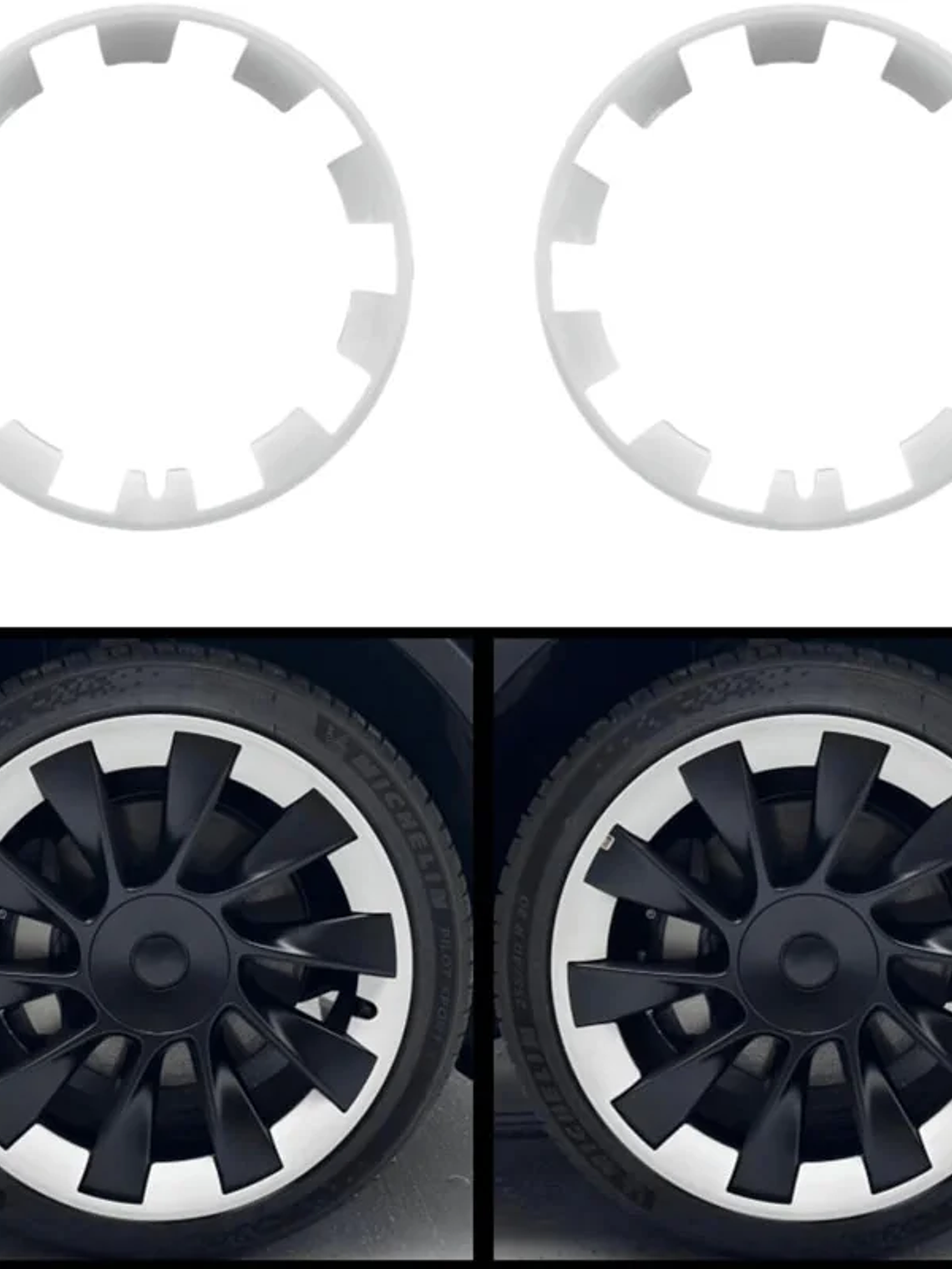 Tesla Model Y 20 Inch Rim Wheel Hub Protection Patch Protectors 15
