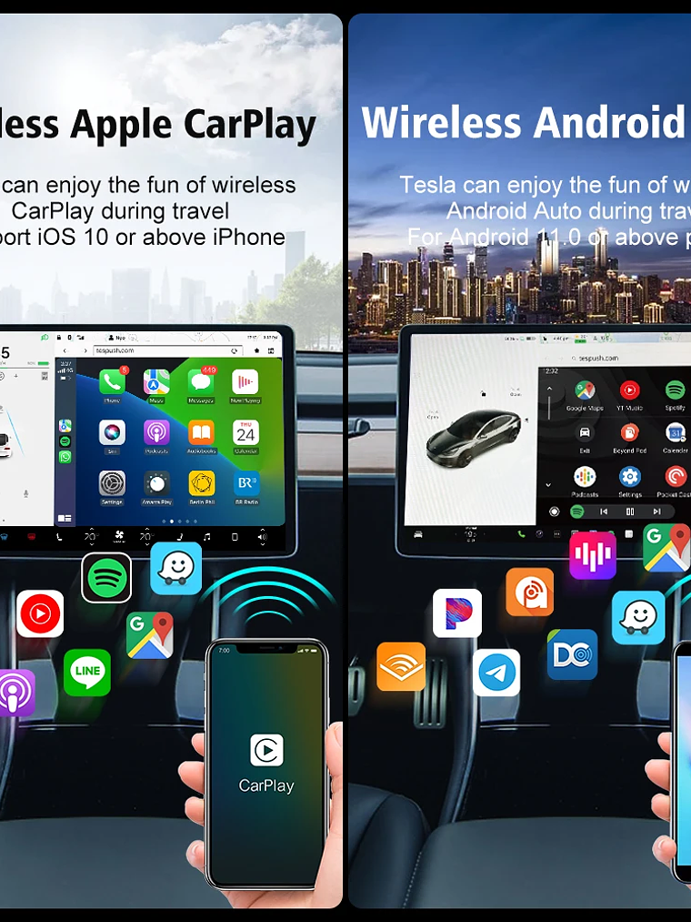 CarlinKit T2C Wireless CarPlay For Tesla Android Auto Adapter 3