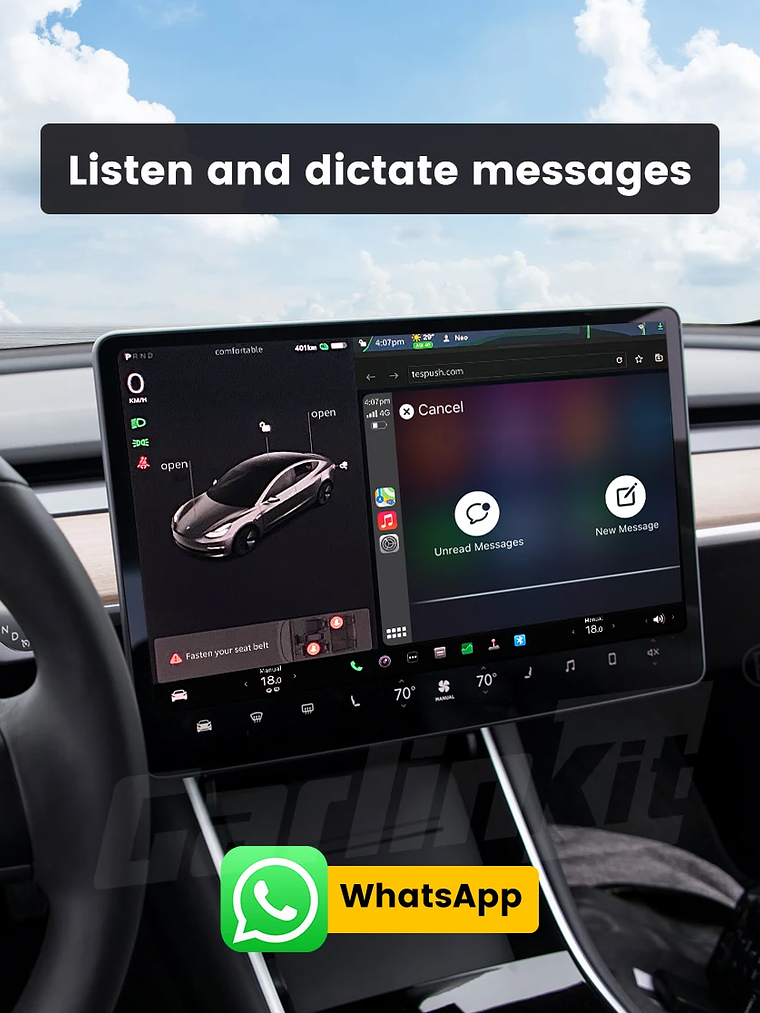 CarlinKit T2C Wireless CarPlay For Tesla Android Auto Adapter 16