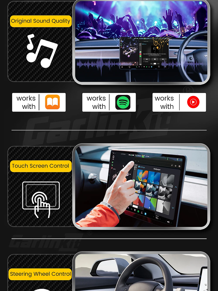 CarlinKit T2C Wireless CarPlay For Tesla Android Auto Adapter 18