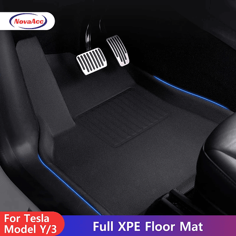 NovaAcc Floor mats for Tesla Model Y 2017-2024 Model 3 Highland 2024 2025