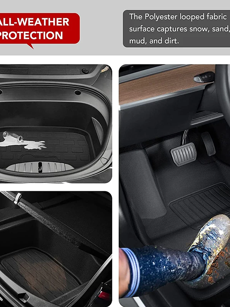 NovaAcc Floor mats for Tesla Model Y 2017-2024 Model 3 Highland 2024 2025 3