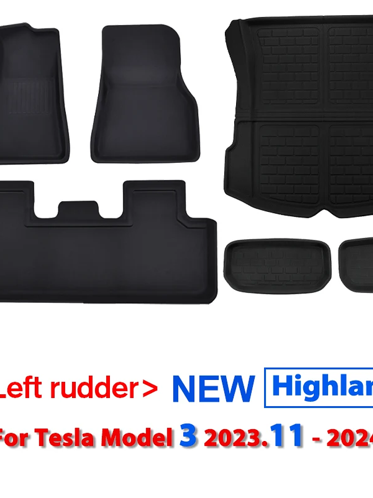 NovaAcc Floor mats for Tesla Model Y 2017-2024 Model 3 Highland 2024 2025 8