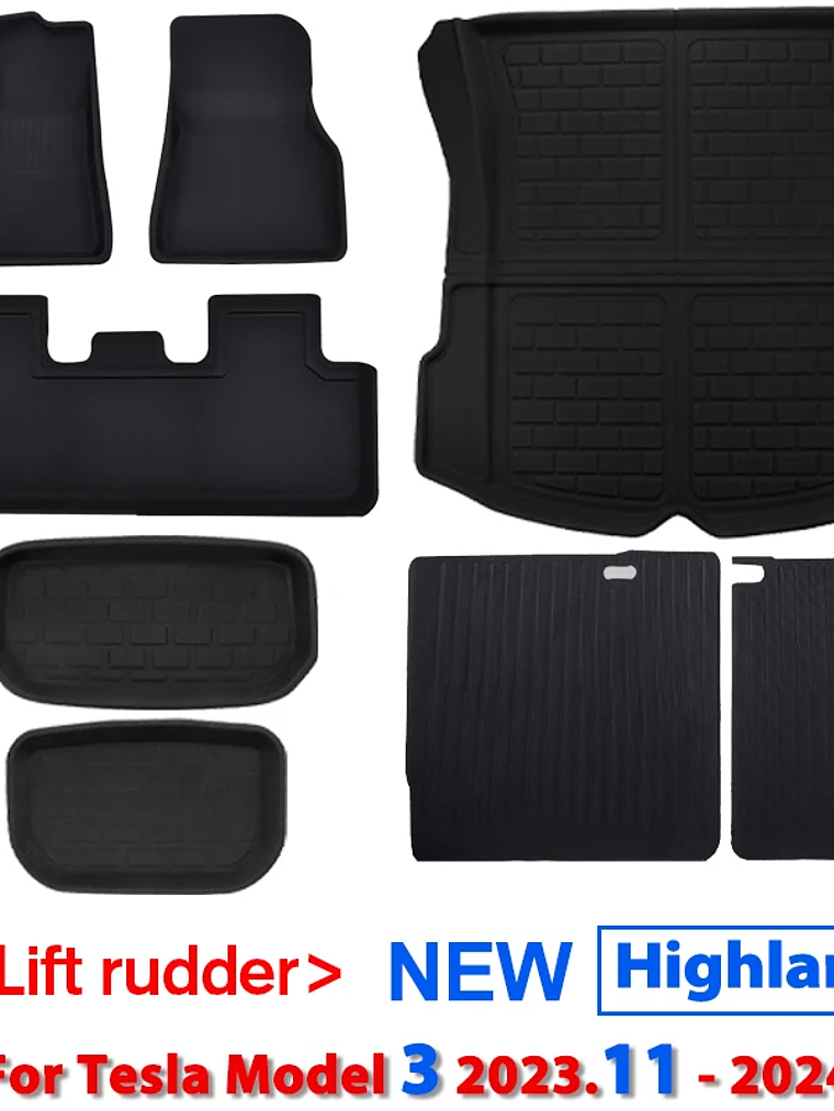 NovaAcc Floor mats for Tesla Model Y 2017-2024 Model 3 Highland 2024 2025 12