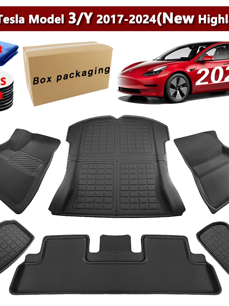 NovaAcc Floor mats for Tesla Model Y 2017-2024 Model 3 Highland 2024 2025 16