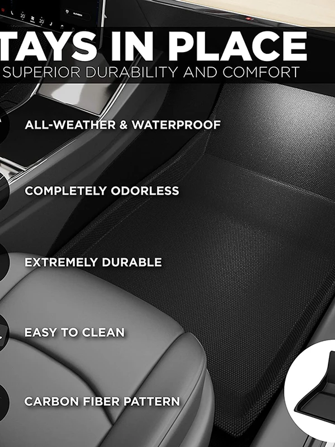 NovaAcc Floor mats for Tesla Model Y 2017-2024 Model 3 Highland 2024 2025 18