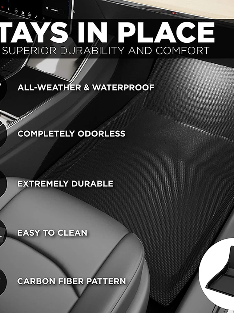 NovaAcc Floor mats for Tesla Model Y 2017-2024 Model 3 Highland 2024 2025 18