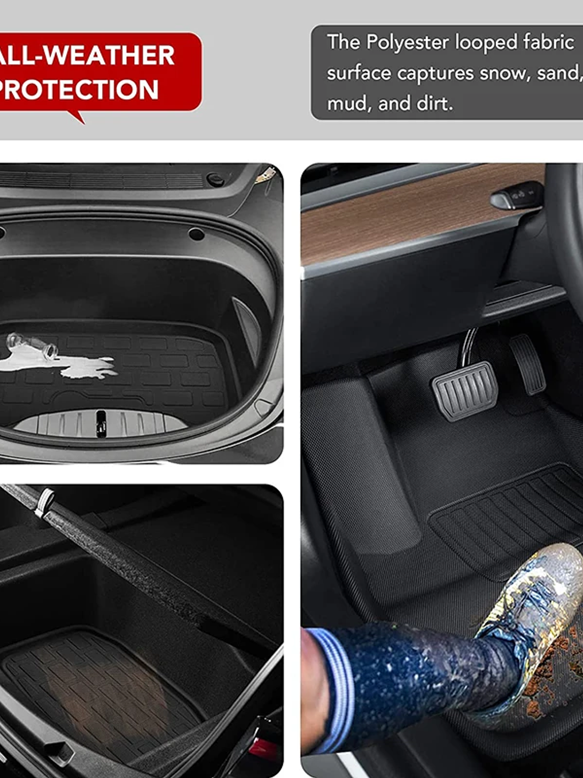 NovaAcc Floor mats for Tesla Model Y 2017-2024 Model 3 Highland 2024 2025 26