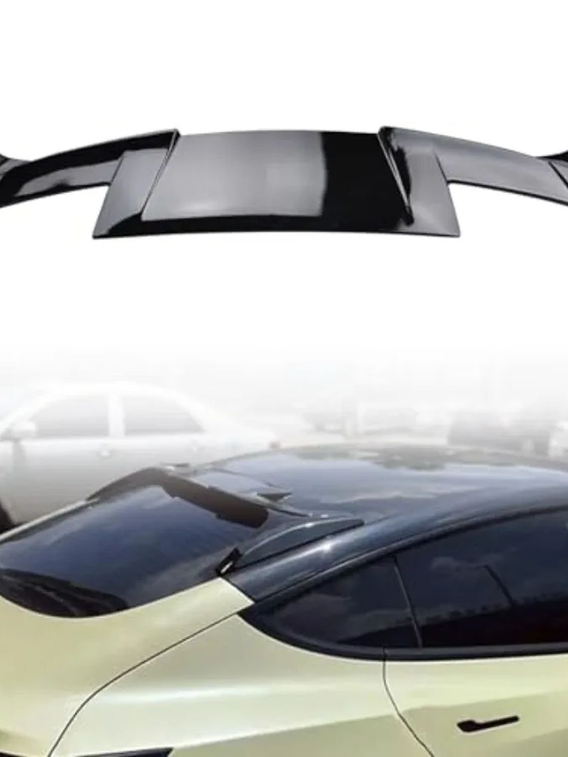 Gloss Black Rear Window Roof Spoiler for Tesla Model Y 2021 2022 2023 1