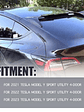 Gloss Black Rear Window Roof Spoiler for Tesla Model Y 2021 2022 2023 - thumbnail 3